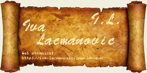 Iva Lacmanović vizit kartica
